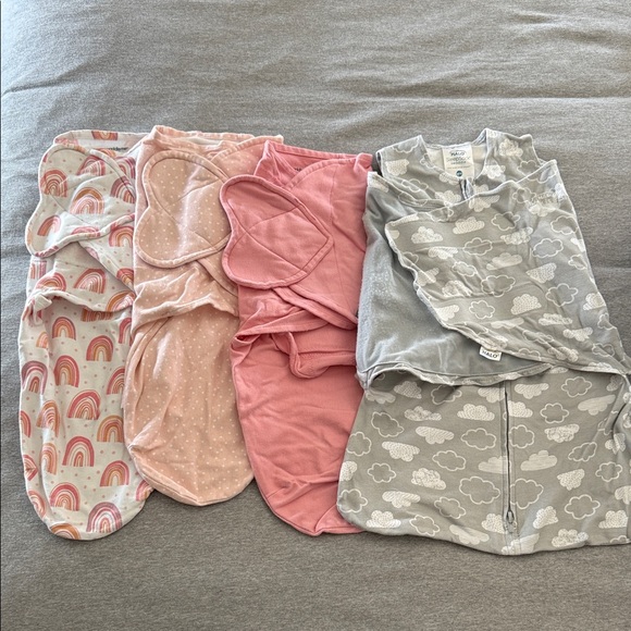 SwaddleMe by Ingenuity Set of 3 Swaddle wraps 0-3 months & Halo Sleepsack Bundle - Picture 1 of 3